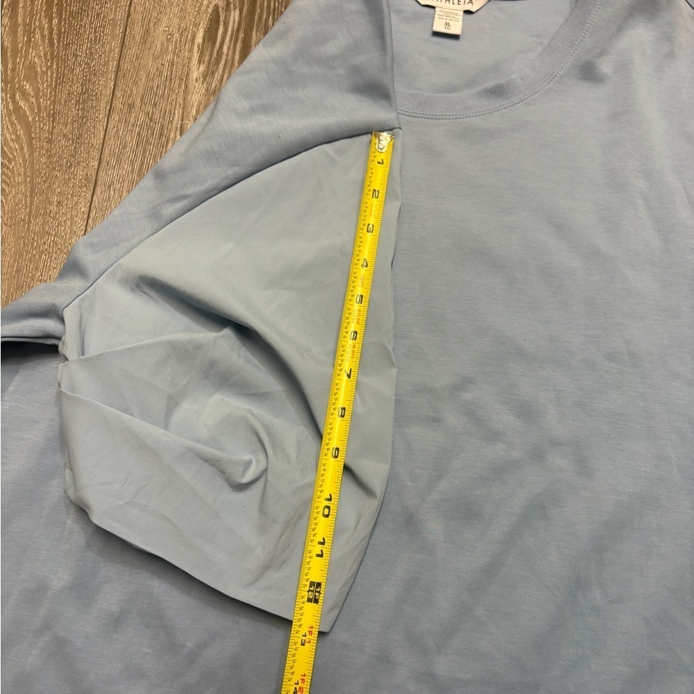 Athleta Harlow Hybrid Tee blue - Picture 8 of 11